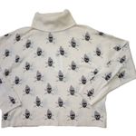 Skull Cashmere NWT Turtleneck in Chalk Skiing Skulls Print Boxy Sweater S Photo 1