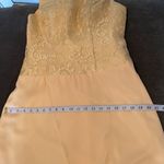 Women’s Tea Length Chiffon & Lace Dress with Matching Chiffon Jacket Size 12 Yellow Photo 12