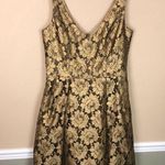 Theia Women’s Floral Gold Black Metallic Mesh Sleeveless Formal A Photo 0