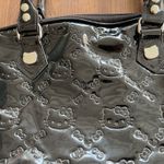 Hello Kitty Sanrio Black Patent Embossed Dome Tote Handbag Pink Inter Loungefly  Photo 1