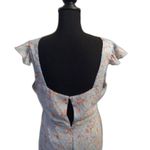 Dee Elly  XL Blue floral Dress Summer Ruffle Sleeves Girlcore Romantic Lined Photo 1