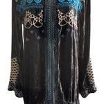 Johnny Was JWLA Tansy Velvet Zip Up Embroidered Hoodie Jacket NWT RARE Photo 11