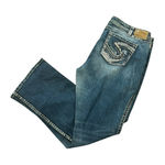 Silver Jeans Silver Western Detail pocket Bootcut Twisted Y2K Womens 20x33 Blue Denim Jeans Photo 0