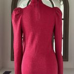 Alice + Olivia Issa Turtleneck Puff Sleeve Dress, Pink Metallic Size L NWT $395 Photo 12
