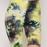 Unbranded Women’s Yellow Gray Tie Dye Knee Shorts Photo 0