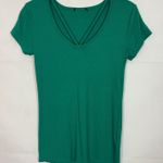 Ambiance Apparel Short Sleeve Green Ribbed Top Juniors Medium Size undefined Photo 0