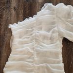 Mergim Magda Bridal One Shoulder Dress White Size 2 US Size Medium *No Belt* Photo 7