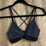 PINK - Victoria's Secret PINK Victoria’s Secret silver/black strappy bralette, size XS GUC Photo 0