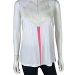 jamie sadock Athletic Golf Zip Up Neck Sleeveless Top White Size L Photo 5