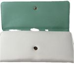 Disney ‎ Loungefly Stitch & Angel Long Wallet Floral Mint Green Snap Closure Photo 5