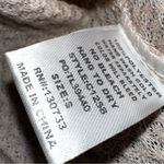 Umgee  pale Peach Waffle Knit Embroidered Boat Neck Blouse Dolman Sleeves - small Photo 3