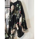 ZARA ‎ Woman Women's Kimono Wrap Black Crane Hi Low Dress Blogger Favorite Medium Photo 6