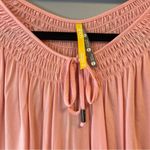 Lole Lolë Tunic Top Light Pink Short Sleeve w/ Keyhole & Tie and Elastic Waist XS EUC Photo 1