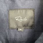 Rails Lancaster Indigo Stars Utility Jacket XS Navy Tencel Linen Drawstring Boho Photo 9