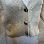 Vintage Allison Smith Lambswool Angora Rabbit Hair Cream Cardigan Cropped XXS Photo 3