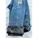 L&B Lucky & Blessed Distressed Skinny Jeans Snakeskin Accent Women Size 4 Blue Photo 11