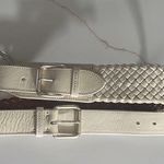 Lauren Ralph Lauren Leather Belt Women’s Cream Braided Western Large Photo 4