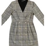 ZARA TRF Gray Double Breasted Plaid Collection - M EUC Photo 1