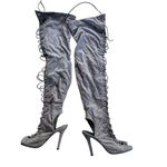 Lace Up Stiletto Heel Heels over the knee Photo 1