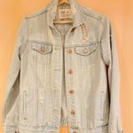 Thread & Supply Alyssa Light Wash Blue Denim Distressed Jacket Size Small Photo 2