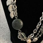 Lia Sophia  Lush Silver Tone Leaf Necklace with Gemstones and Beads Photo 1