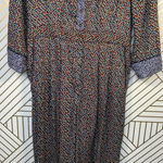 Anthropologie  ett:twa Christene‎ Silken Jumpsuit Long Sleeve Color Print Size 6 Photo 4