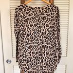 Eileen Fisher Animal Print Sweater V-Neck Long Sleeve Knit Top S Photo 1