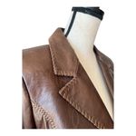 XOXO Women's Vintage Brown Leather Cowgirl Blazer Jacket Size L Photo 5
