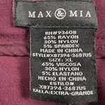 Max & Mia  Cropped Boot Kick Ponte Pants Burgundy Size XL Photo 5