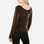 EXPRESS Tops Metallic Bronze Sparkle Long Sleeve Top Size XL Photo 1