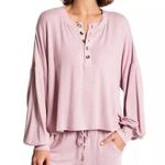 Midnight Bakery Blair Hacci Pajama Top Women's XL Pink Long Sleeve Pull On Photo 0