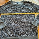 Splendid  Charcoal Leopard Print Sweatshirt Size Small Photo 1
