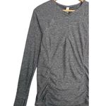 Athleta  Top Womens Medium Gray Quarter Zip Long Sleeve Ruched Athletic Sporty Photo 8