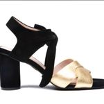 LuLaRoe Sz 8 HAVANA Block HEEL - BLACK & GOLD Photo 0