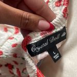 Crystal Doll Cherry and Strawberries Smock Tier Tie Shoulder Midi Dress Photo 8