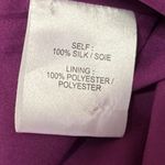 Tanya Taylor Purple 100% Silk Floral Ruched High Waisted Midi Pencil Skirt Sz 2 Photo 4