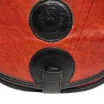 Vintage: Boots ‘n Bags ❁ Accordion Mini Crossbody Saddle Bag ❁ Brick Red Leather Photo 3