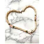 Freshwater rice Pearl and coral cluster three strand twist necklace Photo 4