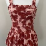 True Craft Soft pink tie dye ruffle strapless dress with straps. Photo 1
