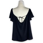 Topshop  Flutter Sleeve Tie Detail V-Neck Blouse Photo 2