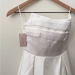 NWT SAU Lee X Revolve Heidi Strapless Gown White Bridal Long Dress Size 00 Photo 3