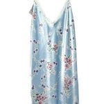 Vintage Barbizon Women Light Blue Floral Lace Slip Nightgown Mini Dress Medium Photo 2