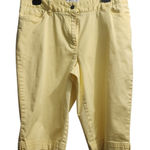 Covington  Womens Size 12 Yellow Stretch‎ Capri Pants Cropped Casual Photo 0