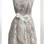 Jessica McClintock  White Lace dress Cocktail Bridal Shower Wedding Prom Size 4 Photo 0
