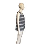 Calvin Klein  Black and White Striped Tank Top Photo 2