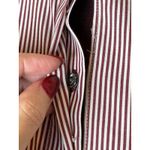 J.Crew  Shirt Women 10‎ Red White Striped Collared Button Down Preppy Career Photo 5