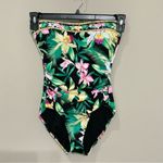 Tommy Bahama Bandeau Swimsuit One-Piece Orchid Garden Sz 4 New V-wire Swim Photo 1