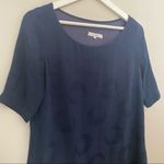 Nevenka Dress Navy Blue Embroidered Shift Crescent Moon Size 8 Photo 4
