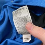 Nike athletic hooded mesh fabric half zip jacket in storm blue black size M Photo 11