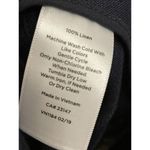 Talbots 100% Linen Wide Leg Pants Women Size 2 Navy Blue Nautical Button Classic Photo 5